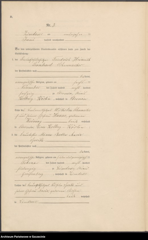 Obraz 8 z jednostki "Heiraths-Register (Neben-Register)"
