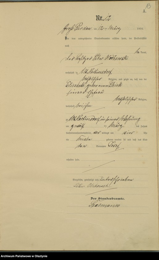 image.from.unit.number "Geburts-Haupt-Register Nr 1 - 65"