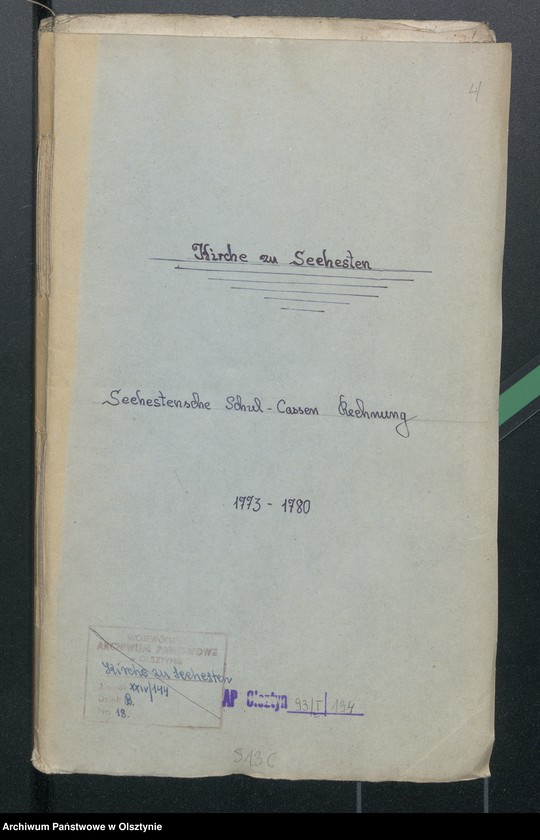 image.from.unit.number "Seehestensche Schul Cassen Rechnung"