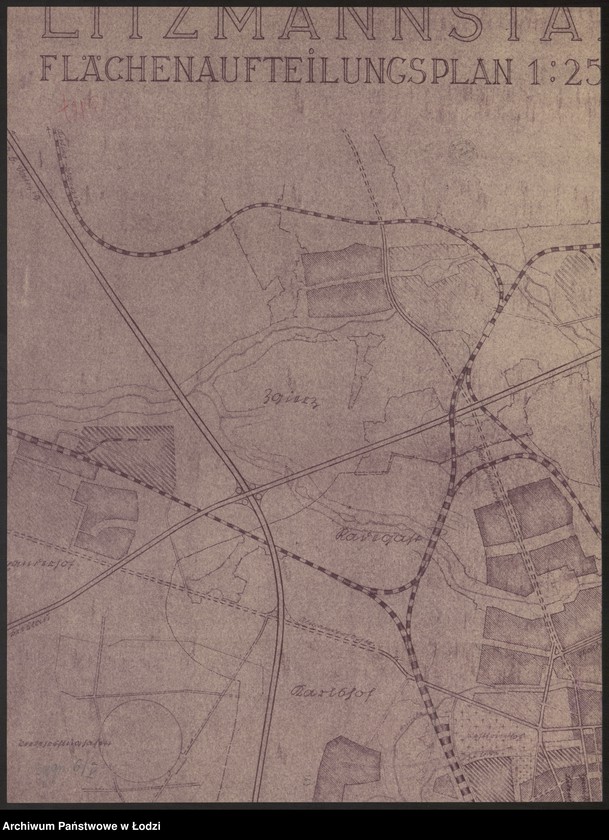 Obraz 2 z jednostki "Plan sytuacyjno-warstwicowy m. Łodzi. Sekcja NW41"