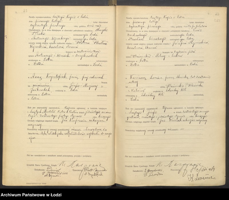 Obraz 20 z jednostki "Akta małżeństw"