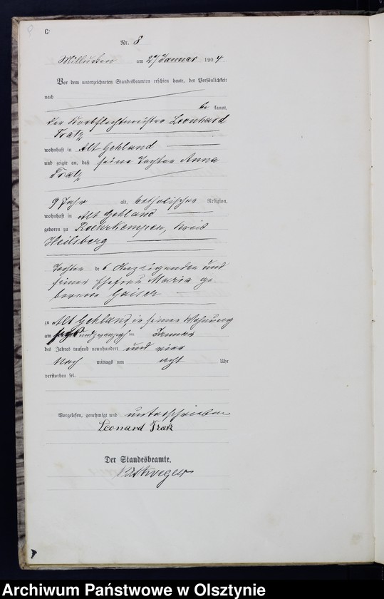 Obraz 11 z jednostki "Sterbe-Haupt-Register Nr 1 - 66"