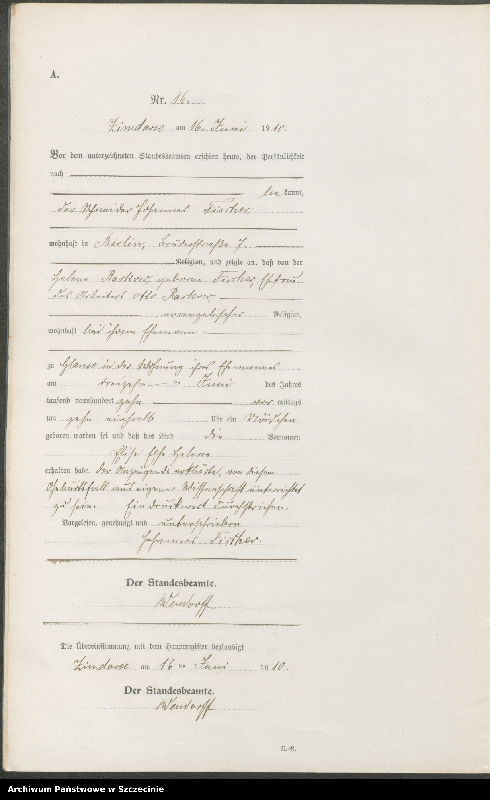 Obraz 19 z jednostki "Geburtsregister"