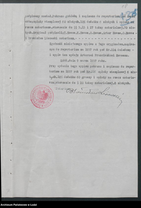 Obraz 20 z jednostki "Bracia Hesse- sprzedaż konfekcji, futer, artykułów sportowych"