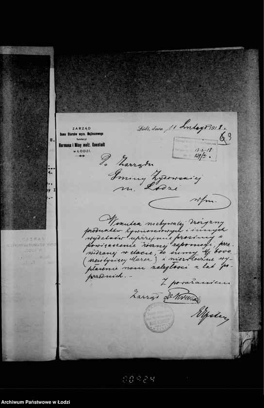 Obraz 13 z jednostki "Akta dotyczące podań różnych instytucji o subsydia"