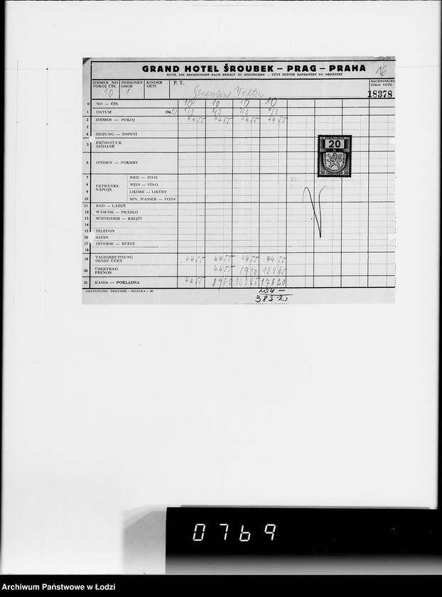 Obraz 20 z jednostki "4. Kassenbelege von nr 627- 846"