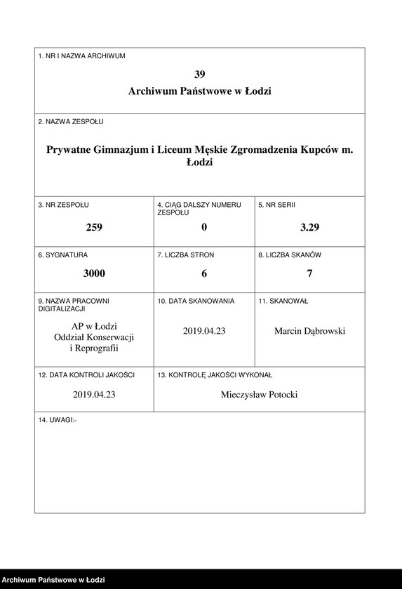 Obraz 1 z jednostki "[Fotografie i nekrologi zmarłych uczniów]"
