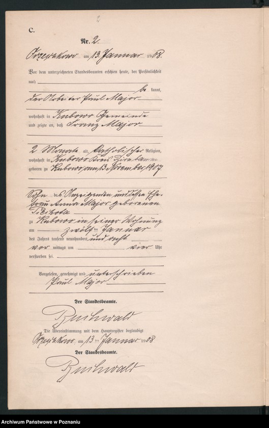 Obraz 5 z jednostki "Sterbe-Neben-Register"