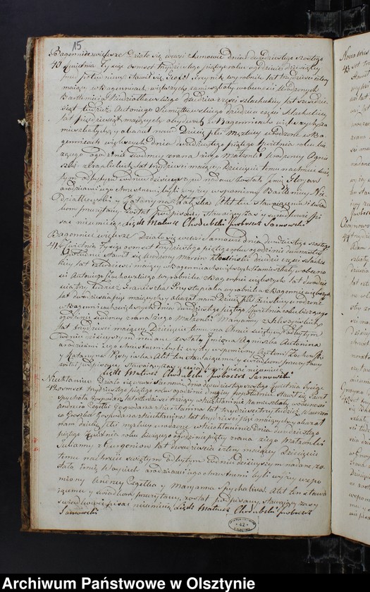 image.from.unit.number "Duplikat Urodzonych Zaslubionych Zmarłych w parafii Sarnowskiey z roku 1835"