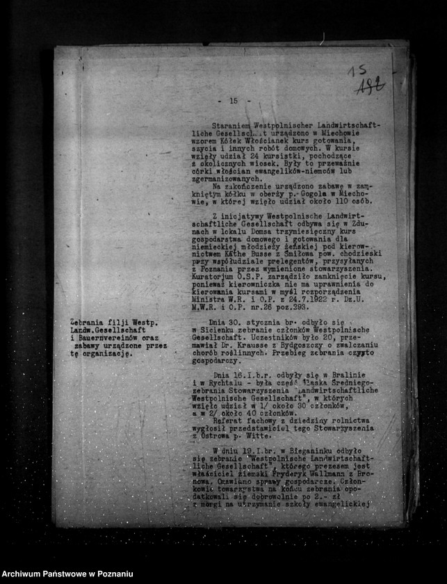 Obraz 19 z jednostki "Sprawozdania z życia mniejszości narodowych za miesiące styczeń, luty, marzec 1930 r."