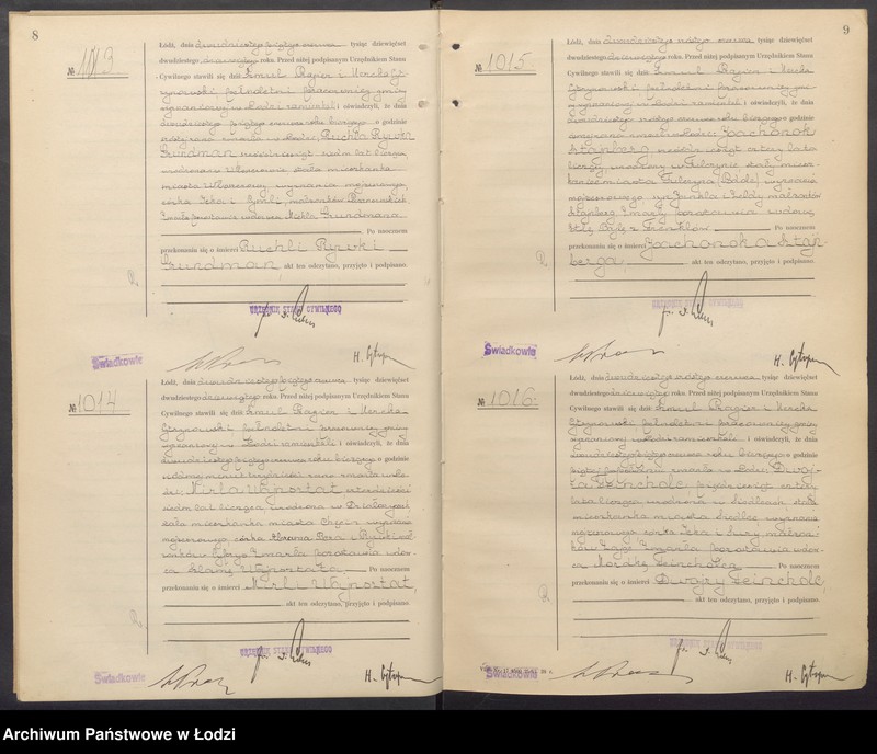 Obraz 7 z jednostki "Akta zgonów od numeru 999 do numeru 1969"