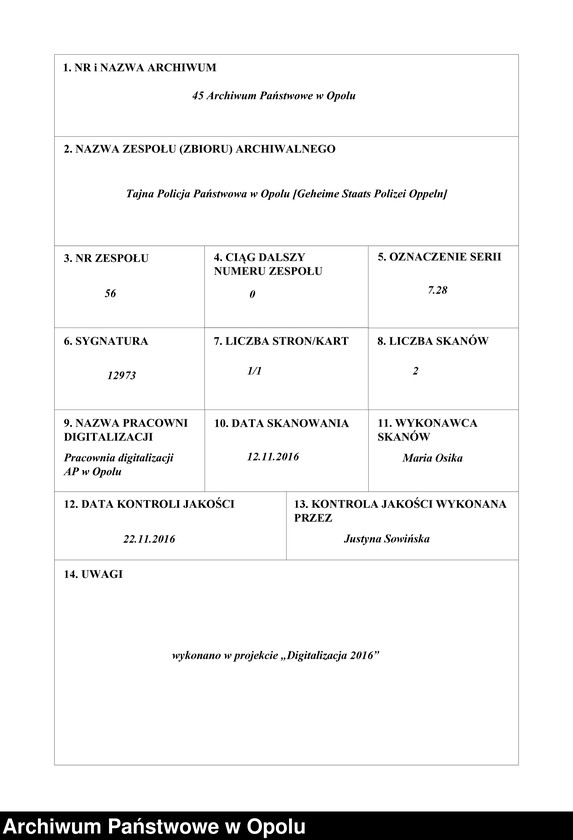 Obraz 1 z jednostki ""Echo" poln. Gesangverein, im Bezirk III des Verbandes poln. Gesangvereine, Gau Oppelner Schlesien - Oppeln O/S"