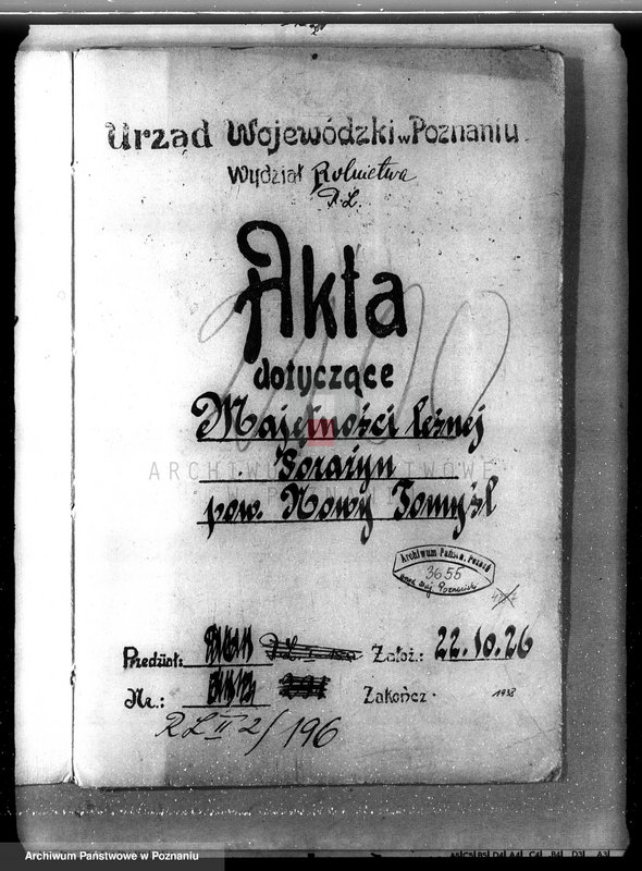 Obraz 4 z jednostki "Majętność leśna Porażyn w powiecie nowotomyskim"