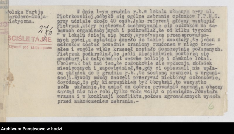 Obraz 10 z jednostki "Wycinki z meldunków doraźnych różnych polskich organizacji politycznych [prawicowych i narodowo-socjalistycznych]"