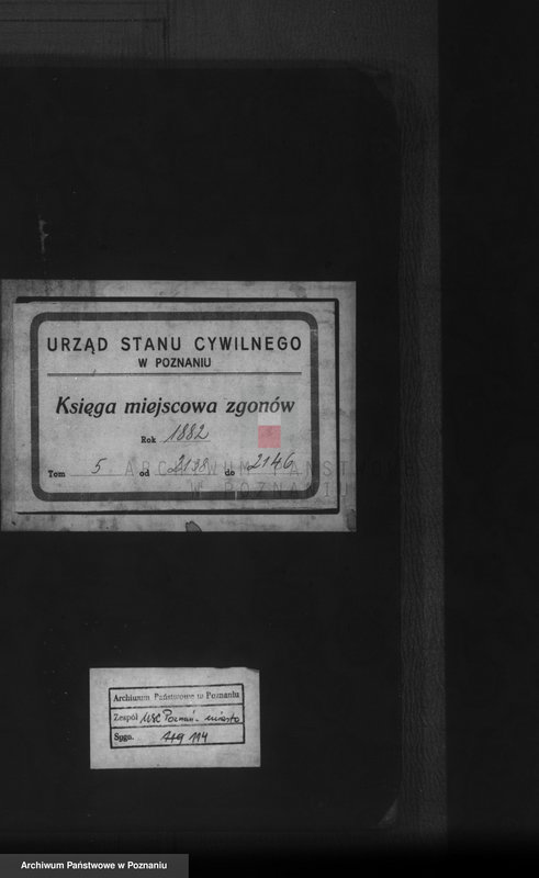 Obraz 1 z jednostki "Księga zgonów t. V"