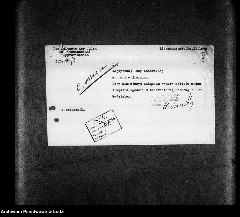 Obraz 11 z jednostki "[Korespondencja z wydziałami i resortami pracy w sprawach kontroli]"