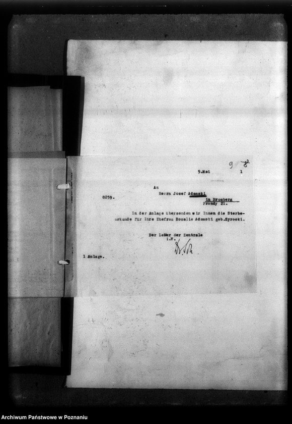 Obraz 14 z jednostki "Rozalie Adamski, geb. Syrocki, aus Bromberg (Bydgoszcz)"