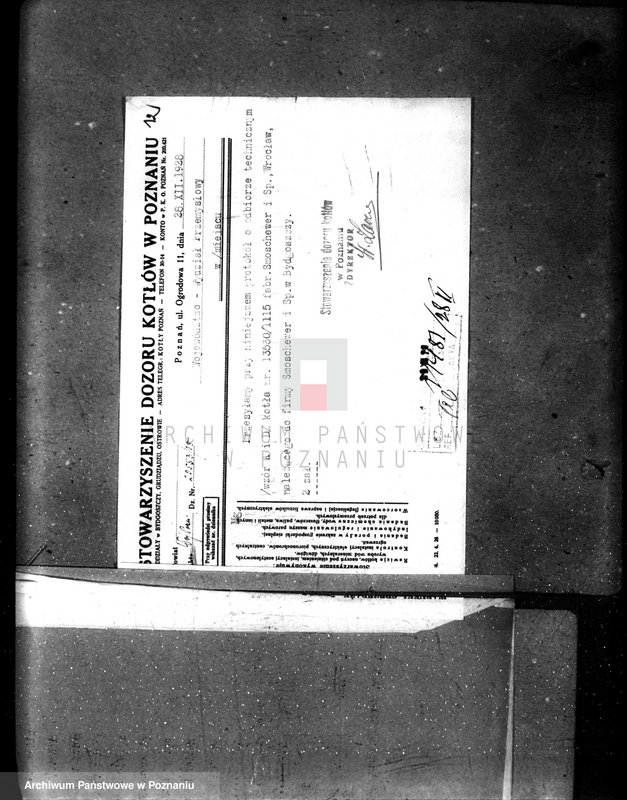 image.from.unit.number "Warsztaty firmy Smoschewor i Ska - Towarzystwo dla przemysłu kolejowego nr woj. kotła 6206"