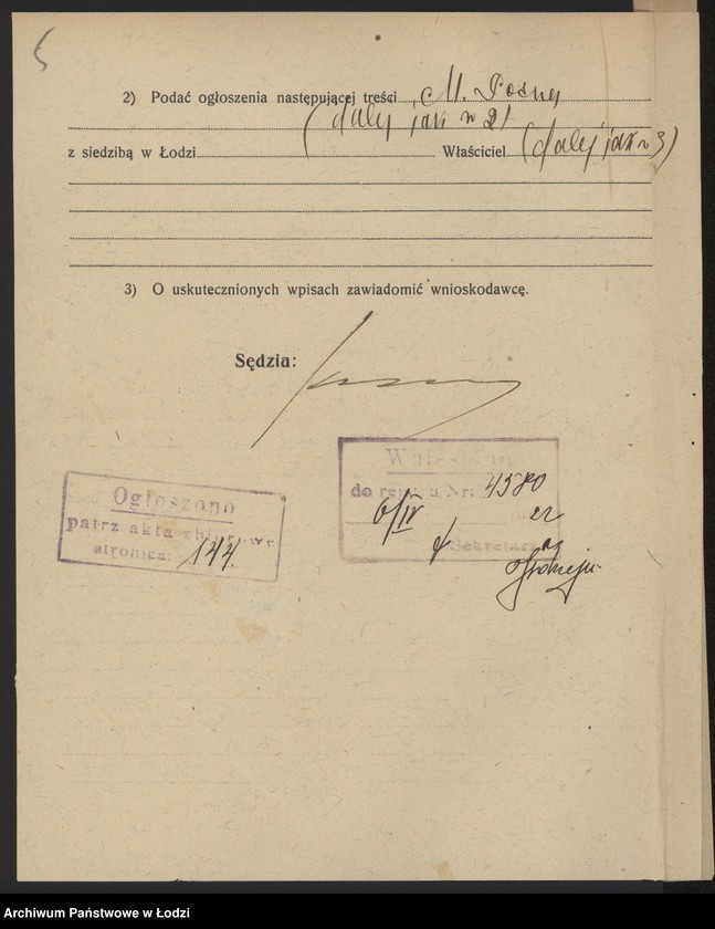 Obraz 7 z jednostki "Mendel Posner- sprzedaż towarów manufakturowych"