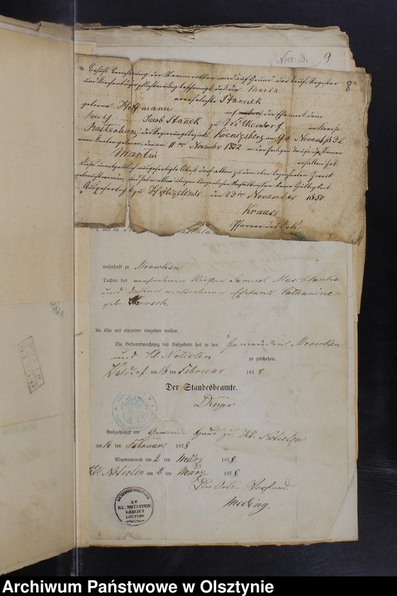 Obraz 10 z jednostki "Die zum Zwecke der Eheschlissung nothwendigen Schriftstück"