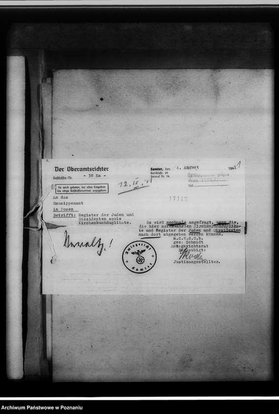 Obraz 5 z jednostki "Personenstandsregister der Judengemeinde /[owiaty: czarnkowski, obornicki, szamotulski]"