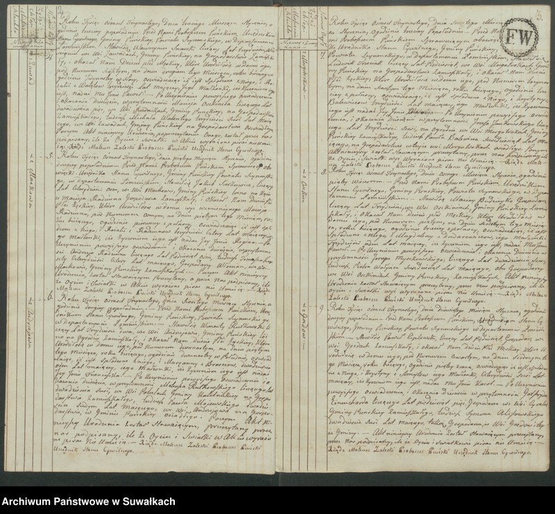 image.from.unit.number "Akta urodzonych gminy puńskiey od 1-go stycznia do dnia ostatniego grudnia 1813 roku."