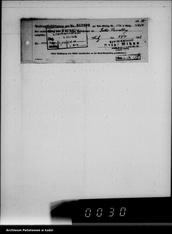 Obraz 15 z jednostki "Lebensmitteleinkauf. Aufträge, [Lieferscheinen und Rechnungen] 17941-18000"