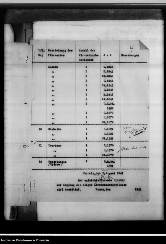 image.from.unit.number "[Wykazy duplikatów ksiąg kościelnych przejętych przez Gausippenamt w Poznaniu oraz spis ksiąg kościelnych otrzymanych przez Kreissippenamt w Czarnkowie]"