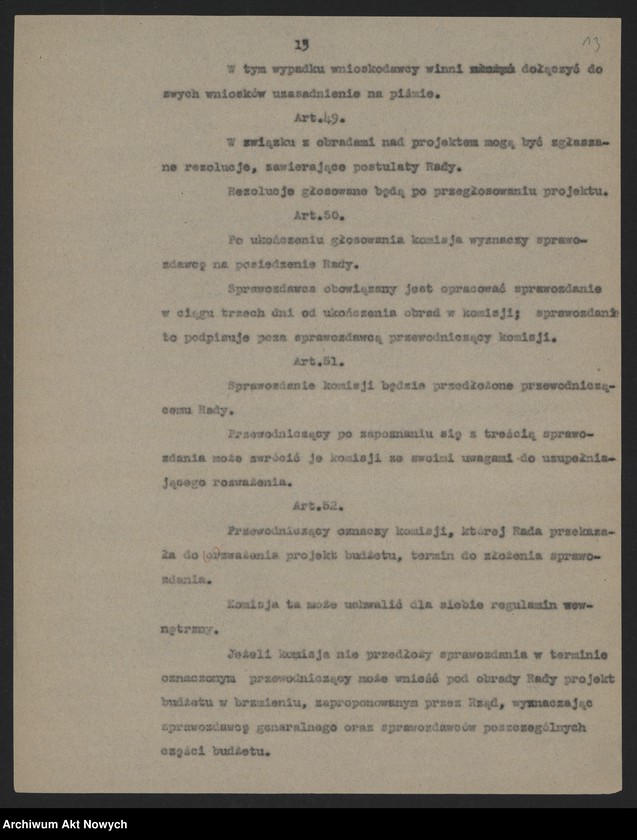 image.from.unit.number "Regulamin Rady Narodowej Rzeczypospolitej Polskiej na emigracji. Zmiany w regulaminie proponowane przez prezydenta W. Raczkiewicza"