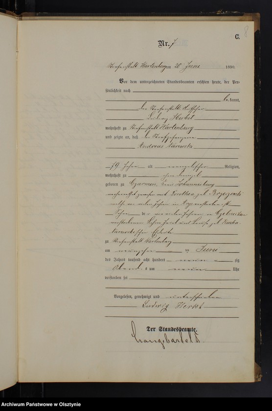 image.from.unit.number "Sterbe-Haupt-Register Nr 1 - 16"