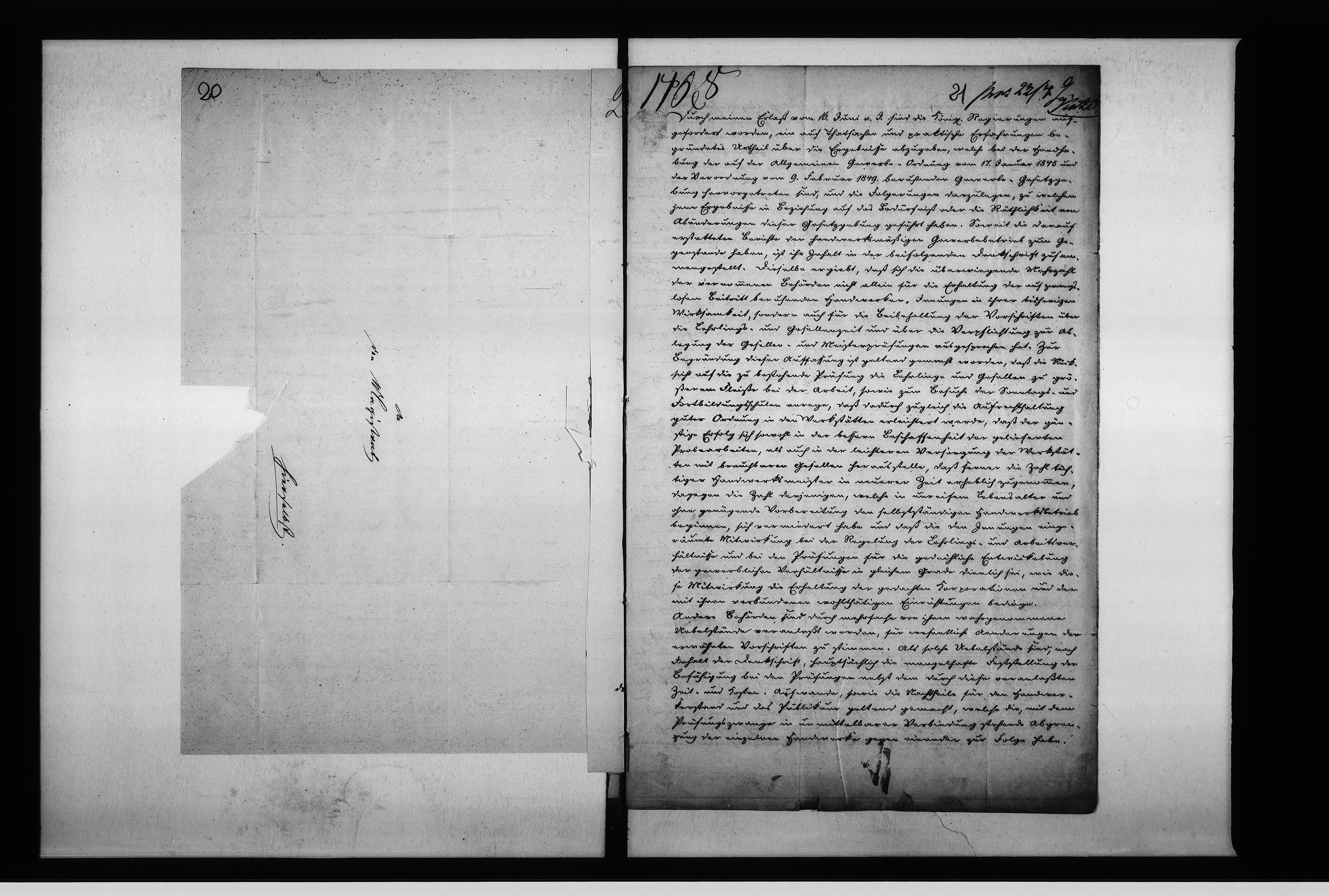 image.from.unit.number "Acta des Magistrats zu Oppeln betreffend Gutachten über Abänderung der Gewerbe-Ordnung und Gewebesteuer Gesetzgebung"