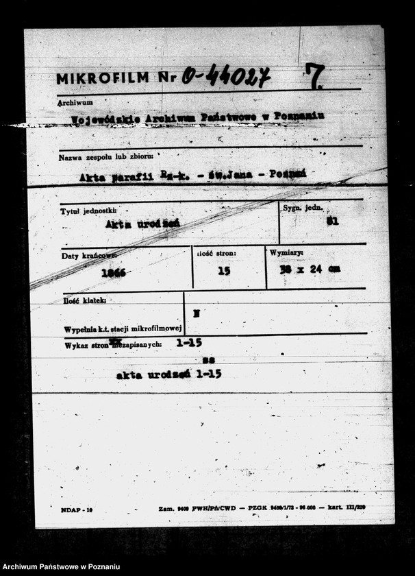 Obraz 1 z jednostki "Księga urodzeń"