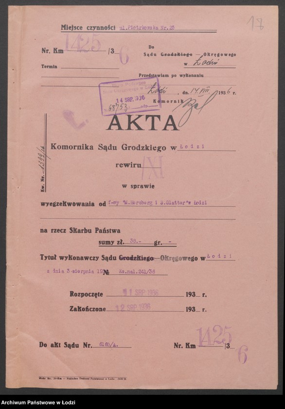 Obraz 19 z jednostki "Maks Hercberg – wyrób towarów wełnianych"