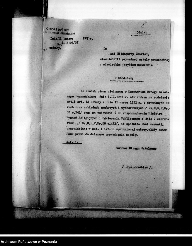 Obraz 11 z jednostki "Prywatna Szkoła Powszechna z niemieckim językiem nauczania - Chodzież"