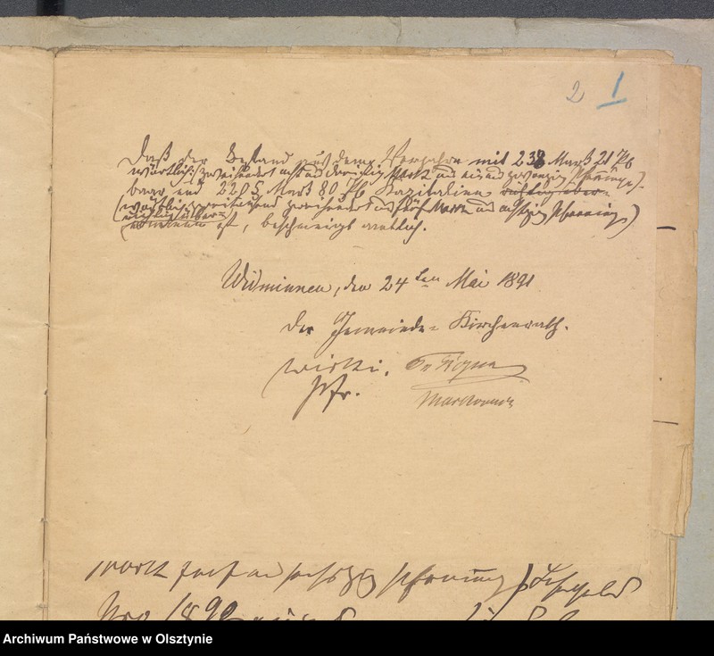 image.from.unit.number "Einnahme und Ausgabe Beläge der Kirchspiels Schulkasse in Widminnen"