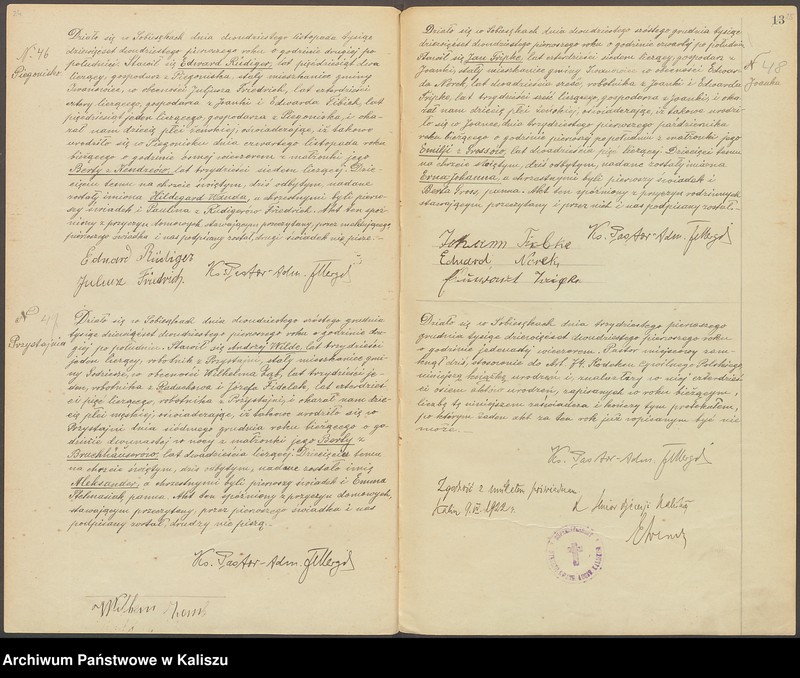 Obraz 15 z jednostki "Duplikat aktów stanu cywilnego urodzeń, zejść i ślubów. Akta zbiorowe małżeństw"