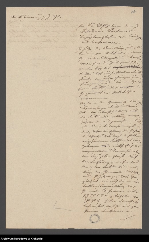 image.from.unit.number "Dominium Cieszyna (generalia, Cieszyna, Stępina - część, Szufnarowa, Posiadacze gruntów dworskich w Cieszynie i Szufnarowej, Wiśniowa-część) - Kozłowski Anastazy"