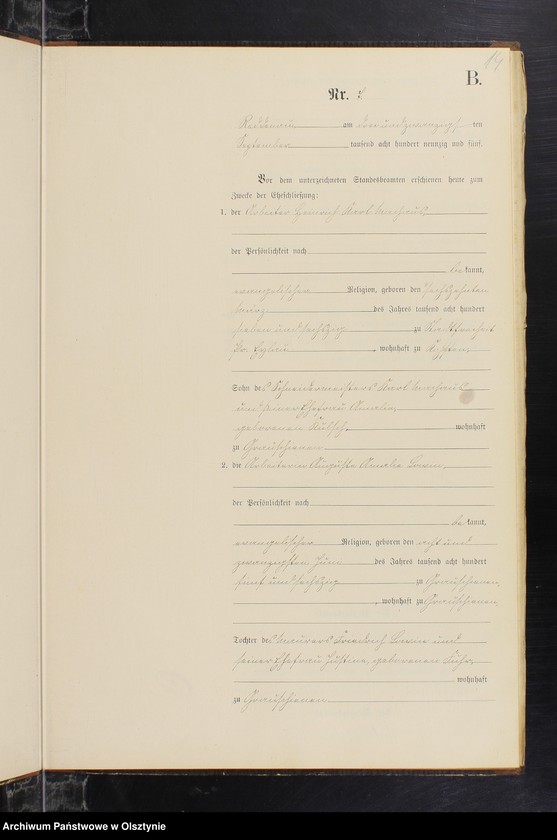 Obraz 16 z jednostki "Heiraths-Neben-Register Nr 1 - 17"