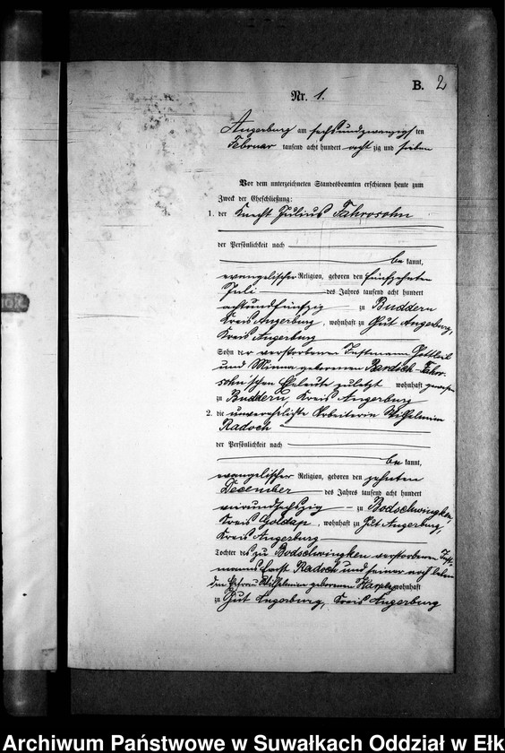 image.from.unit.number "Heiraths-Neben-Register des Preussischen Standes-Amtes Kehlen Kreis Angerburg"