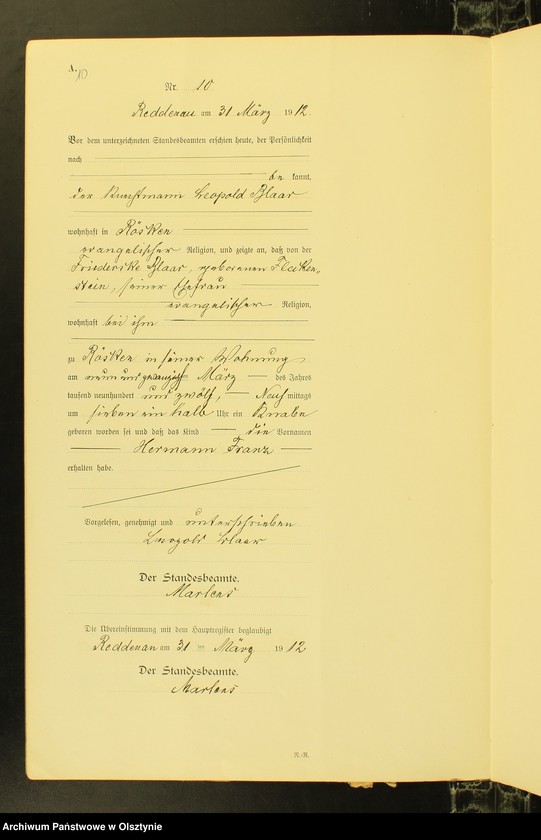 image.from.unit.number "Geburts-Neben-Register Nr 1 - 49 [Księga urodzeń - wtóropis ]"