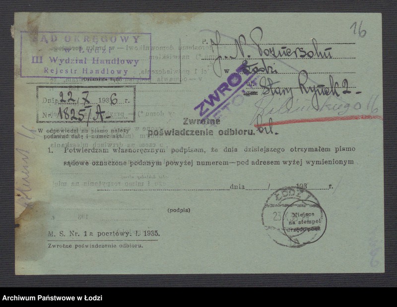 Obraz 18 z jednostki "Josef Naftali Poznersohn- sprzedaż dodatków krawieckich"