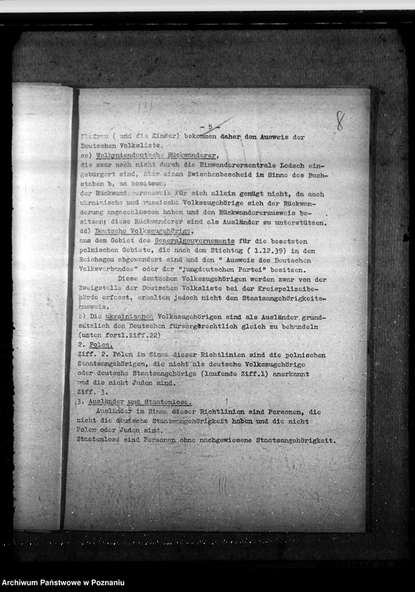 Obraz 12 z jednostki "Umsiedlerfürsorge für Wolyniendeutsche. Öffentliche Fürsorge im Wartheland - Deutsche, Polen"