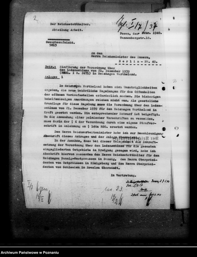 Obraz 6 z jednostki "Einführung der Verordnung über den Ladenschluss"