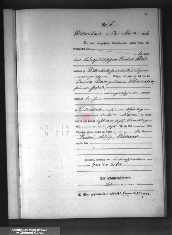 Obraz 8 z jednostki "[Księga aktów urodzeń]"