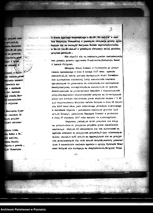 Obraz 7 z jednostki "Regulacja hipoteczna scalonych gruntów we wsi Warszów powiatu kaliskiego"