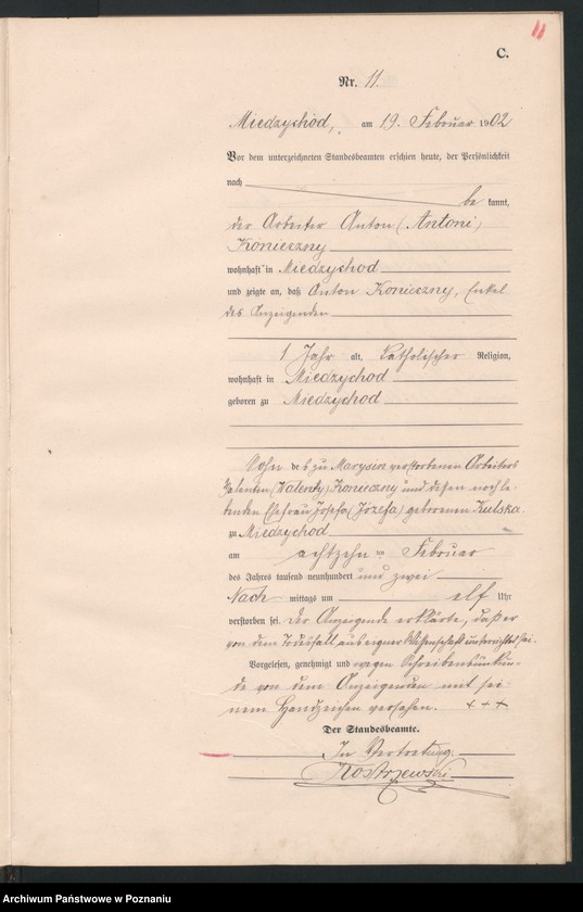 Obraz 14 z jednostki "Sterbe-Haupt-Register"