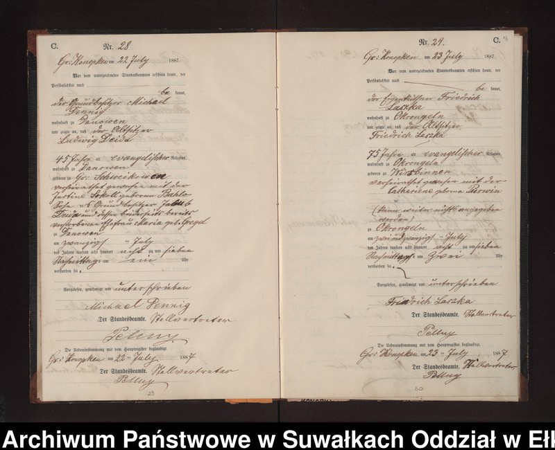 image.from.unit.number "Sterbe-Neben-Register des Preussischen Standes-Amtes Gr. Konopken Kreis Loetzen"