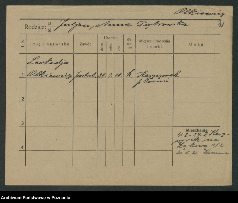 Obraz 4 z jednostki "Olk - Olszewski"