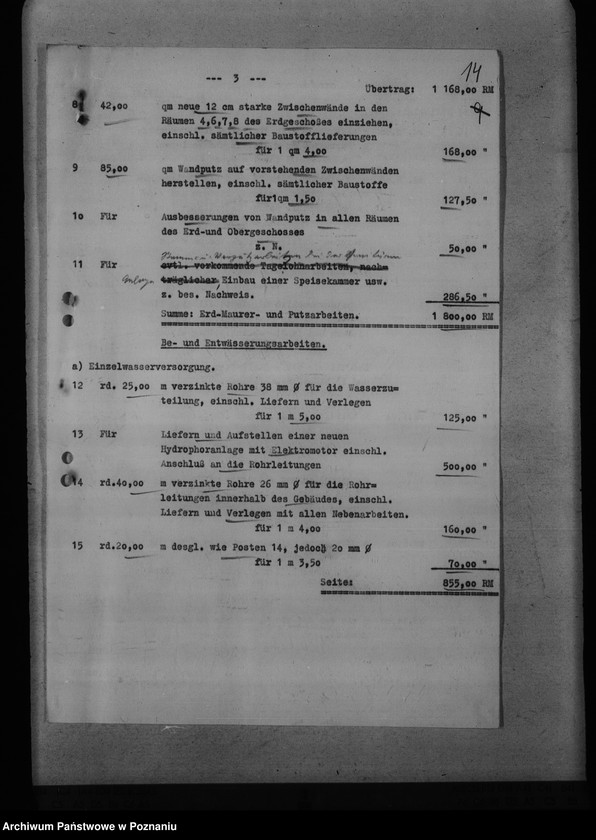 Obraz 18 z jednostki "Bauplätze für die Reichsbauämter, Finanzämter"