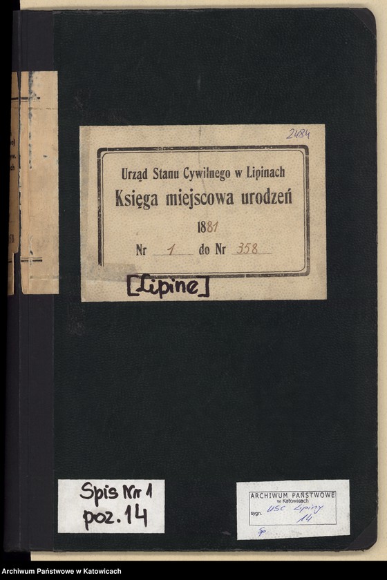 image.from.unit.number "Księga urodzeń T.1 nr 1-358"